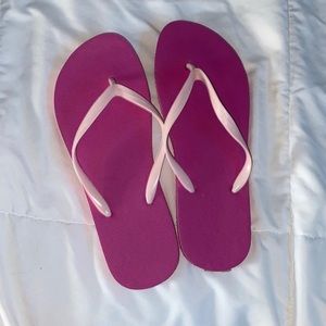 Pink flip flops